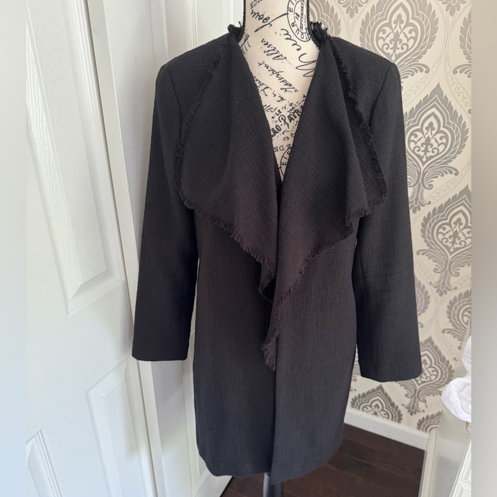 Karl Lagerfeld Chic Black Draped Jacket size medium